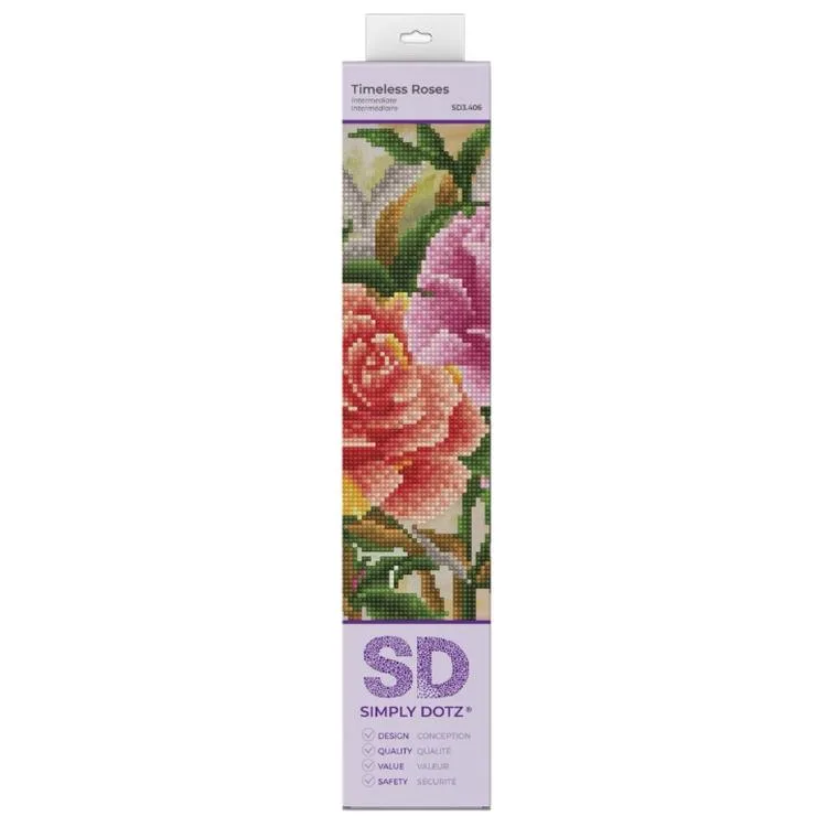 DIAMOND DOTZ SD3.406 TIMELESS ROSES 32x32 cm BONCUK TABLO KİTİ