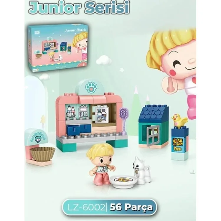 VAGONLIFE LOZ 6002 JUNIOR KLİNİK VETERİNER 56 PARÇA BLOCK OYUNCAK 3+