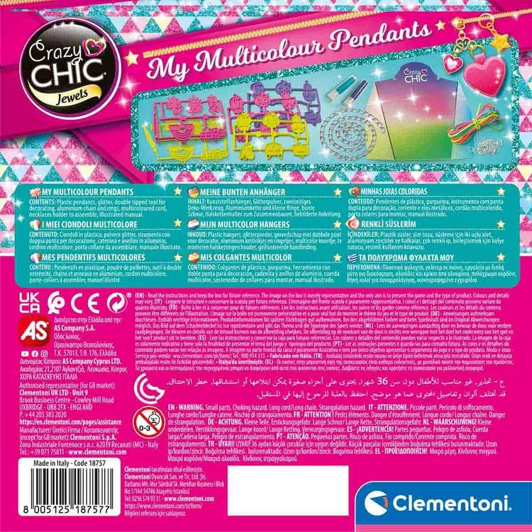 CLEMENTONI 18757 CRAZY CHIC RENKLİ KOLYELER