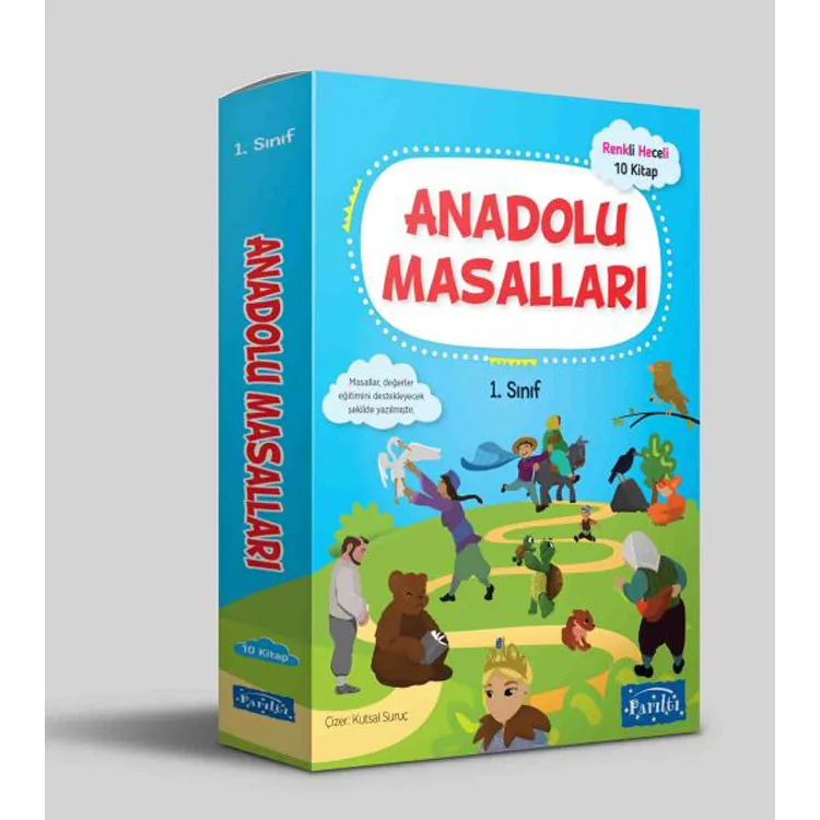 ANADOLU MASALLARI RENKLİ HECELİ 10 KİTAP SET