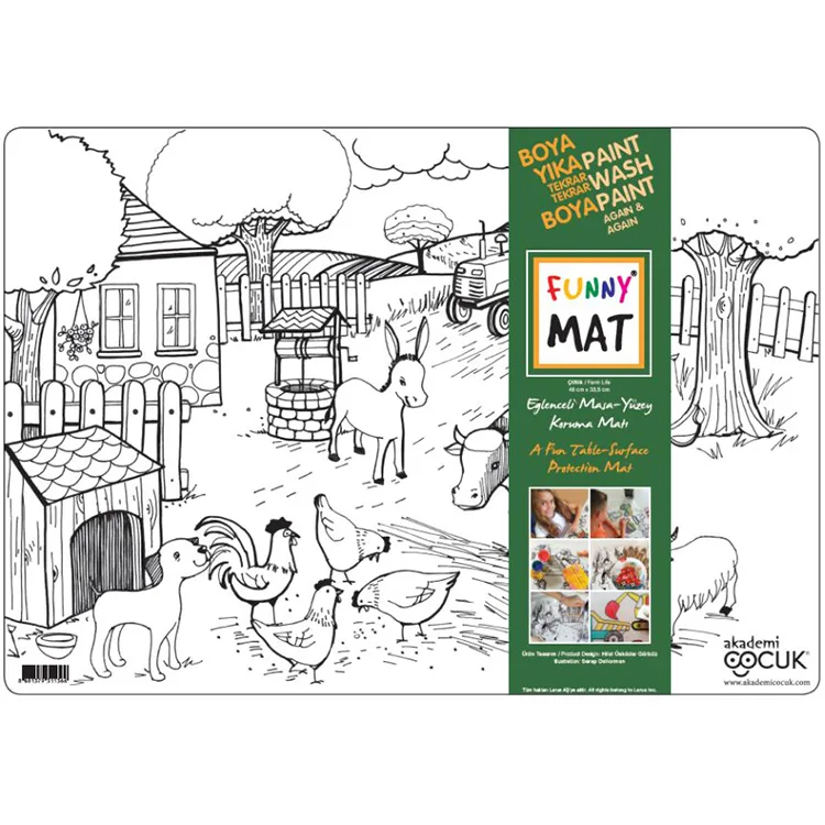 AKADEMİ ÇOCUK - FUNNY MAT - ÇİFTLİK 48x33,5cm