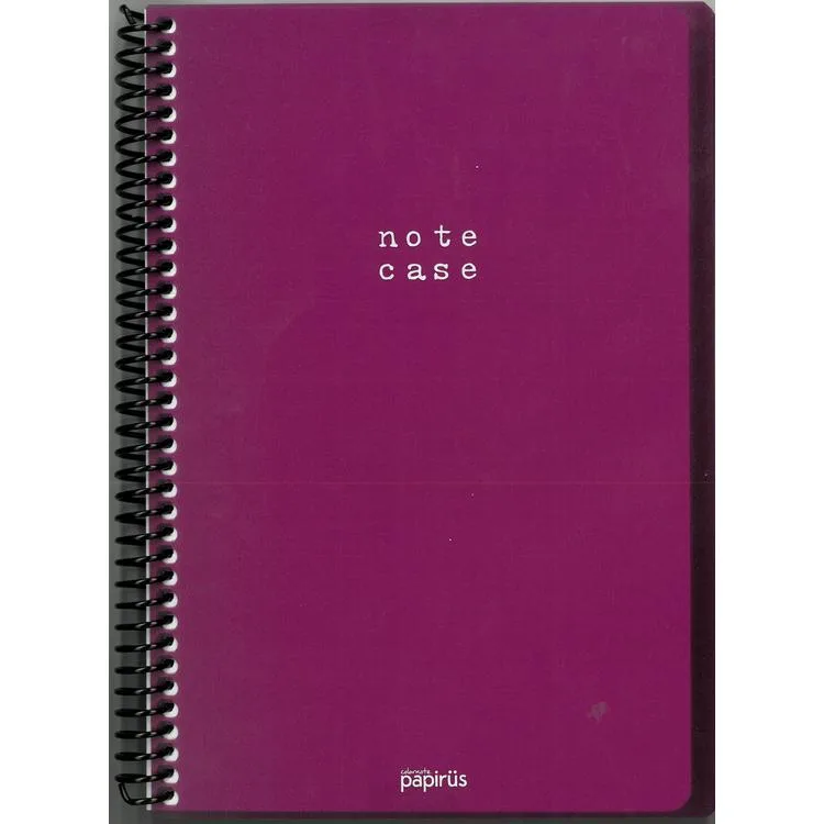 PAPİRÜS NOTE CASE PP. KAPAK SPİRALLİ 16X23 100YP. ÇİZGİLİ DEFTER