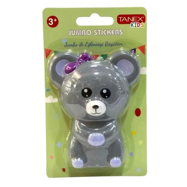 TANEX KIDS TNX-2701301 JUMBO STICKER - SQUISHY JUMBO PUFFY SEVİMLİ FARE - 1 ADET