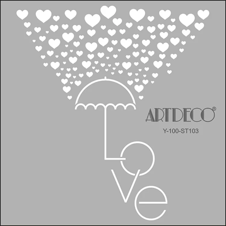ARTDECO STENCİL 30X30CM AŞK ŞEMSİYESİ 103