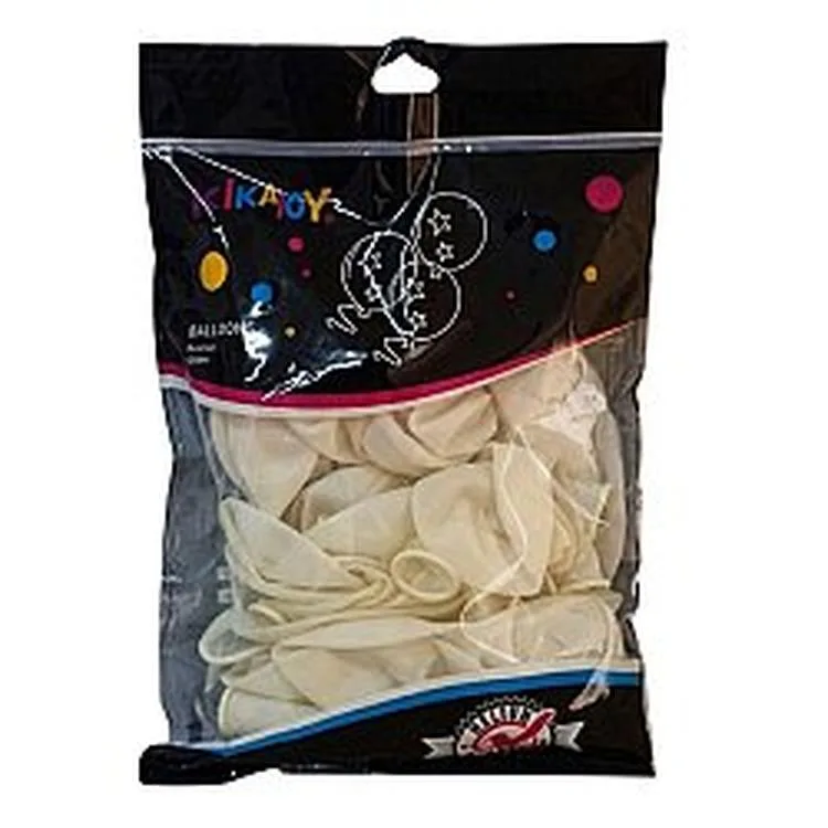 SPOT BALON 2006680-1 BASKISIZ BALON 100'lü 12" İNÇ 30cm TEK PAKET BEYAZ RENK 8+