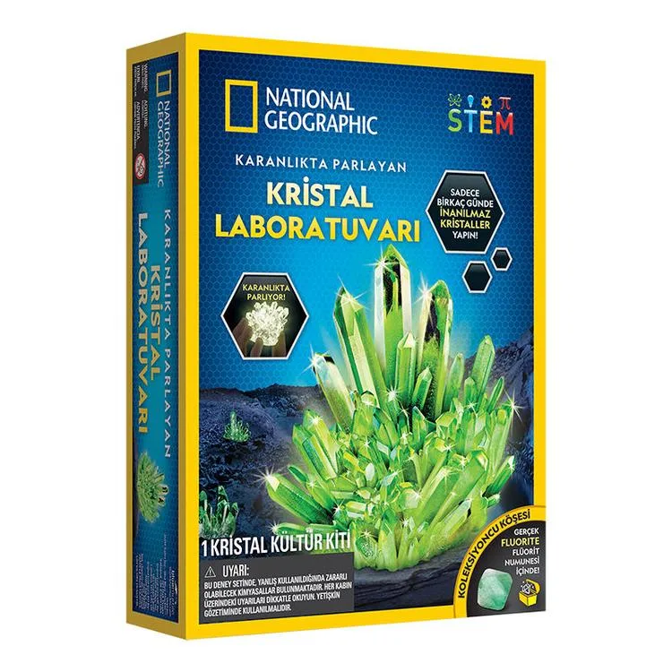 GIOCHI NATIONAL GEOGRAPHIC NAT08002 KARANLIKTA PARLAYAN KRİSTAL LABORATUVARI 8+