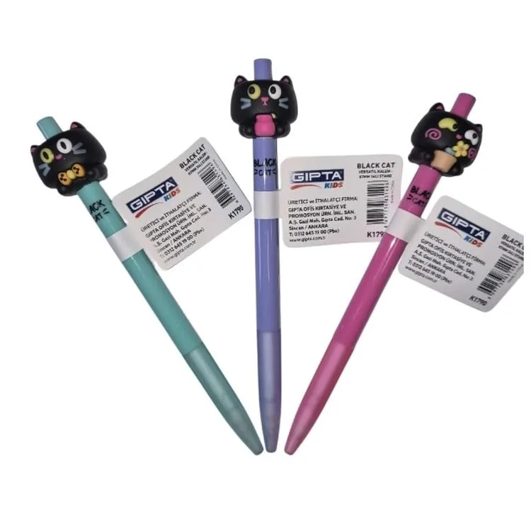 GIPTA K1790 0.7 BLACK CAT FİGÜRLÜ VERSATİL KALEM - TEKLİ