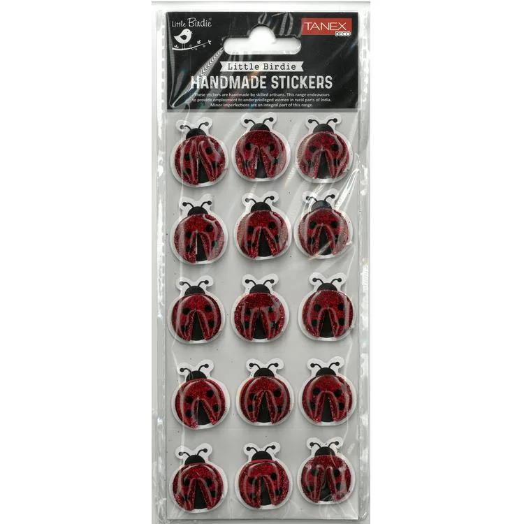 TANEX HANDMADE TNX-28016 DEKORATİF ETİKETLER - SİLİKON UĞUR BÖCEĞİ YILDIZ SERİSİ STICKER - TEKLİ