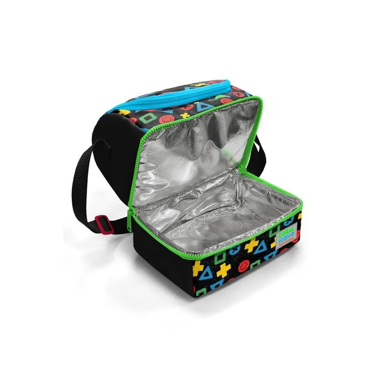 CORAL HIGH 37207 KIDS SİYAH LETS PLAY DESENLİ THERMO İKİ KATLI BESLENME ÇANTASI