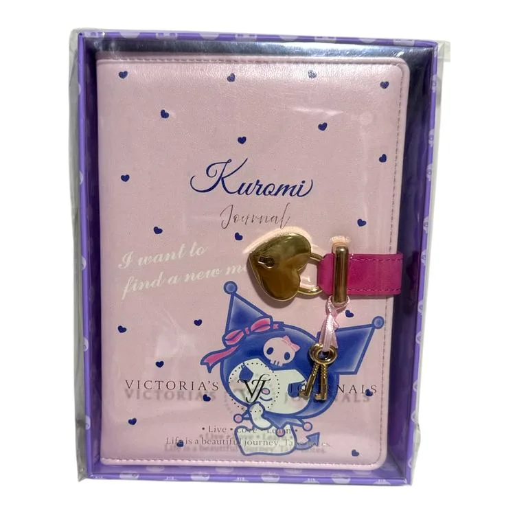 VICTORIA'S JOURNALS 525-1924 HUSH HUSH KUROMI KİLİTLİ 13x18cm 80gr.160YP.ÇİZGİLİ DEFTER KUTULU