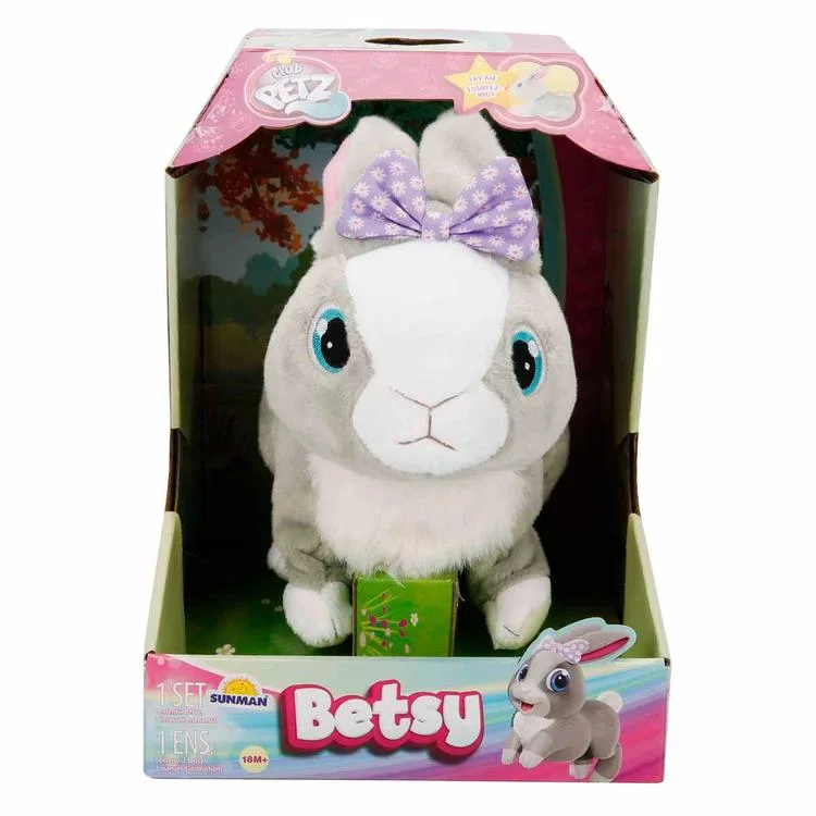 SUNMAN 95861 HAREKETLİ SESLİ PELUŞ TAVŞAN BETSY 18AY+