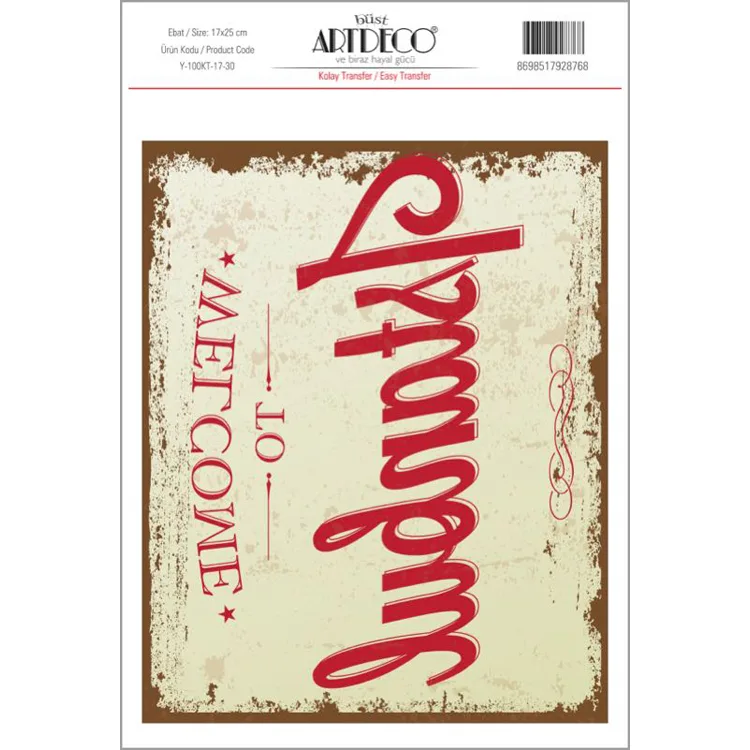 ARTDECO KOLAY TRANSFER 17X25CM DESEN NO:30