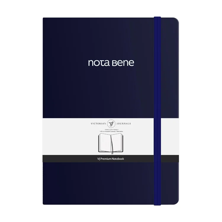 VICTORIA'S JOURNALS NOTE BENE 9244 PREMIUM NOTEBOOK SERT KAPAK A4 100gr.192 SYF. ÇİZGİLİ DEFTER LACİVERT