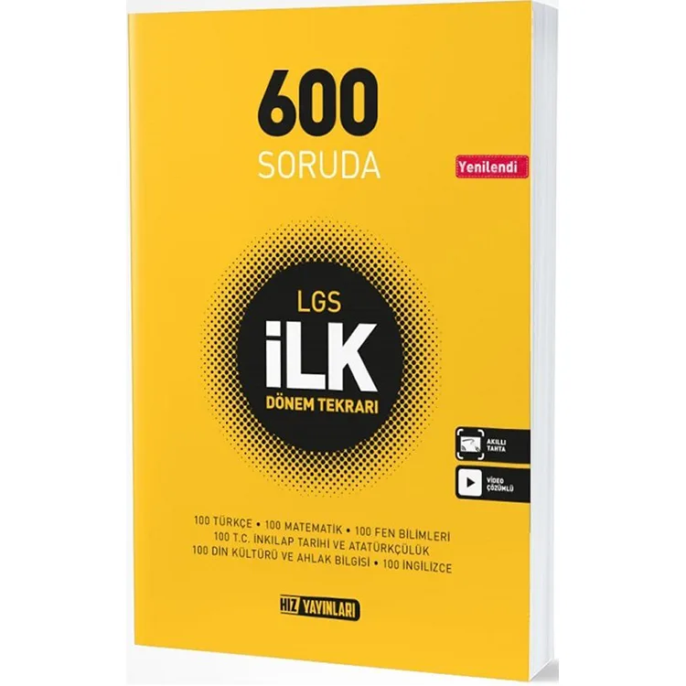 HIZ YAYINLARI LGS 600 SORUDA İLK DÖNEM TEKRARI