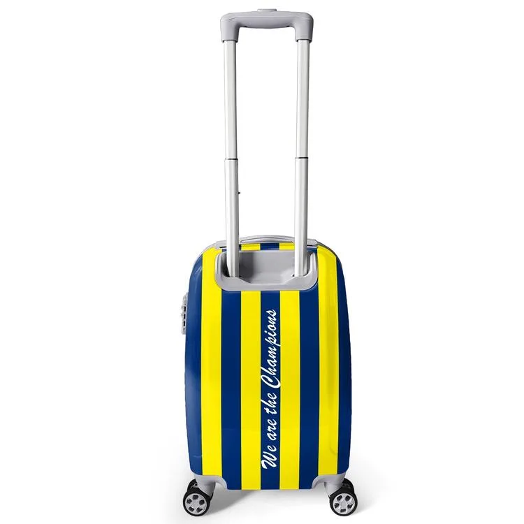 CORAL HIGH 16562 SARI LACİVERT ÇUBUKLU TARAFTAR DESENLİ KABİN BOY (50cm) VALİZ