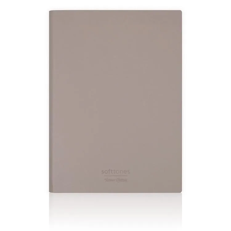 VICTORIA'S JOURNALS 1030 SOFTTONS ESNEK KAPAK B5 17x25cm 80gr. 128 YP. KREM KARELİ DEFTER PASTEL KAHVERENGİ