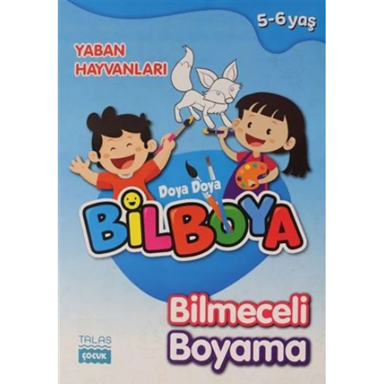 BİLBOYA BİLMECELİ BOYAMA KİTABI YABAN HAYVANLARI 5-6 YAŞ