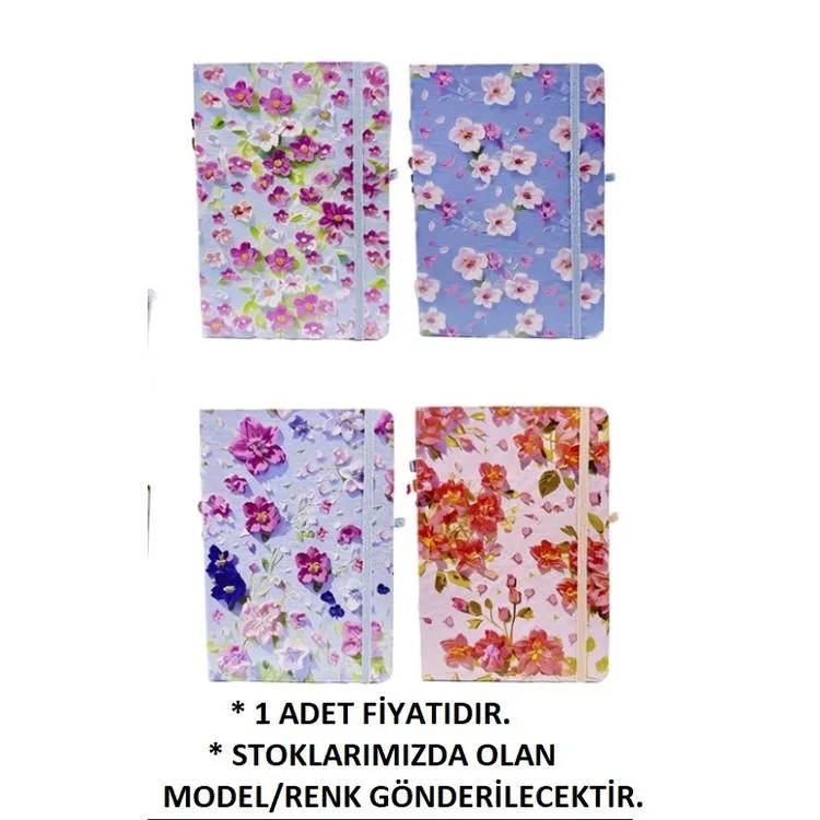 MİKRO A506 PASTEL FLOWERS 14 x 21 cm 80 YP. ÇİZGİLİ NOT DEFTERİ