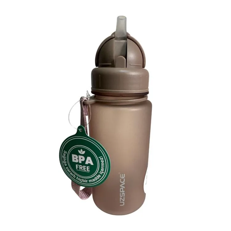 UZSPACE MATARA TRITAN SOFT TOUCH PİPETLİ 3024 400 ML NOUGAT BROWN