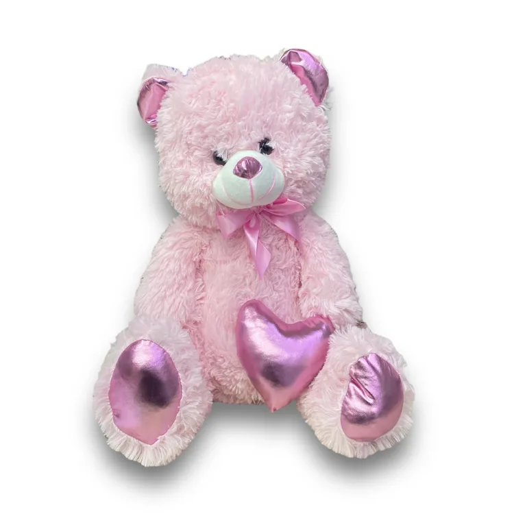 HALLEY PL62503 PARLAK KALPLİ AYI PELUŞ 50 CM