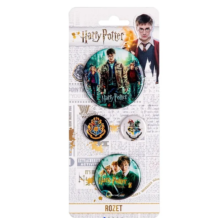 HARRY POTTER lLİSANSLI KARIŞIK BOY ROZET 4'LÜ