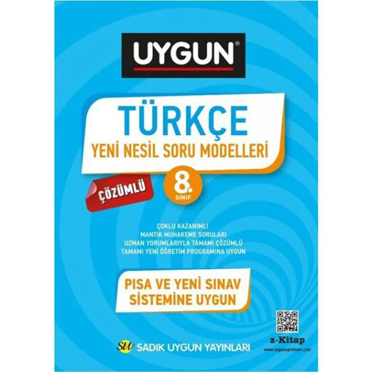 SADIK UYGUN YAYINLARI 8. SINIF YENİ NESİL TÜRKÇE SORU MODELLERİ