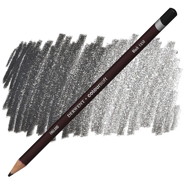 DERWENT COLOURSOFT - YUMUŞAK KURUBOYA KALEMİ- BLACK C650