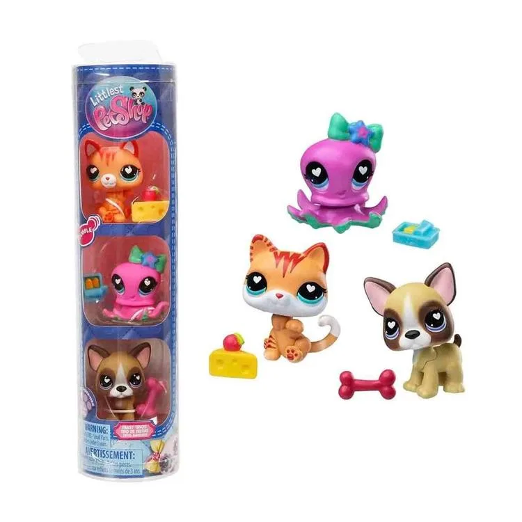 HASBRO 24125ES-00737 LITTLES PET SHOP S4 3'LÜ TÜP PAKET MİNİŞLER