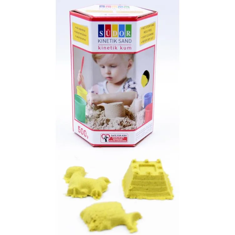 SÜDOR KS01-2 KİNETİK KUM KARTON KUTULU 500 G SARI
