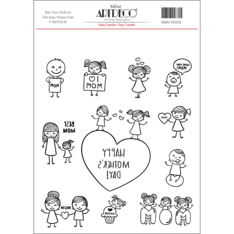 ARTDECO KOLAY TRANSFER 25X35CM DESEN NO:62