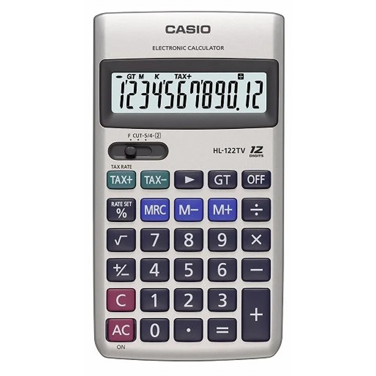 CASIO HL-122TV 12 HANE CEP TİPİ HESAP MAKİNESİ