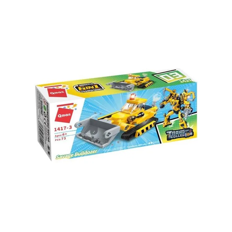 VAGONLIFE KEEPPLEY 1417-3 TRANS COLLECTOR SAVAGE BULLDOZER 73 PARÇA BLOCK OYUNCAK +6