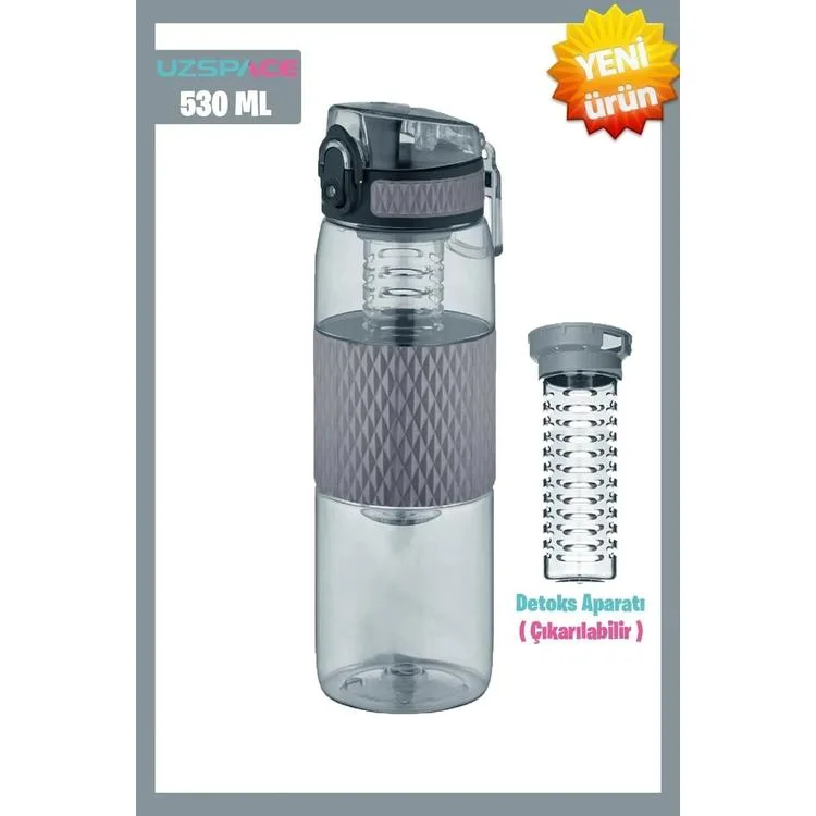 UZSPACE MATARA TRITAN 5060 DETOKS BÖLMELİ 530 ML LIGHT GREY