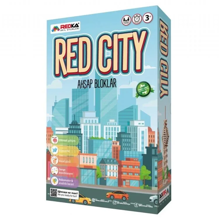 REDKA RD2500 RED CİTY AHŞAP BLOKLAR ZEKA AKIL OYUNLARI
