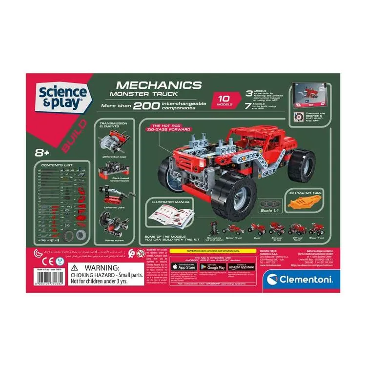 CLEMENTONI 75038 MEKANİK LABORATUVARI CANAVAR KAMYONLAR