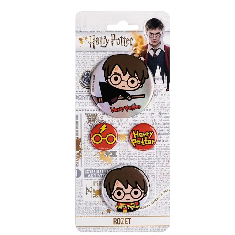 HARRY POTTER lLİSANSLI KARIŞIK BOY ROZET 4'LÜ