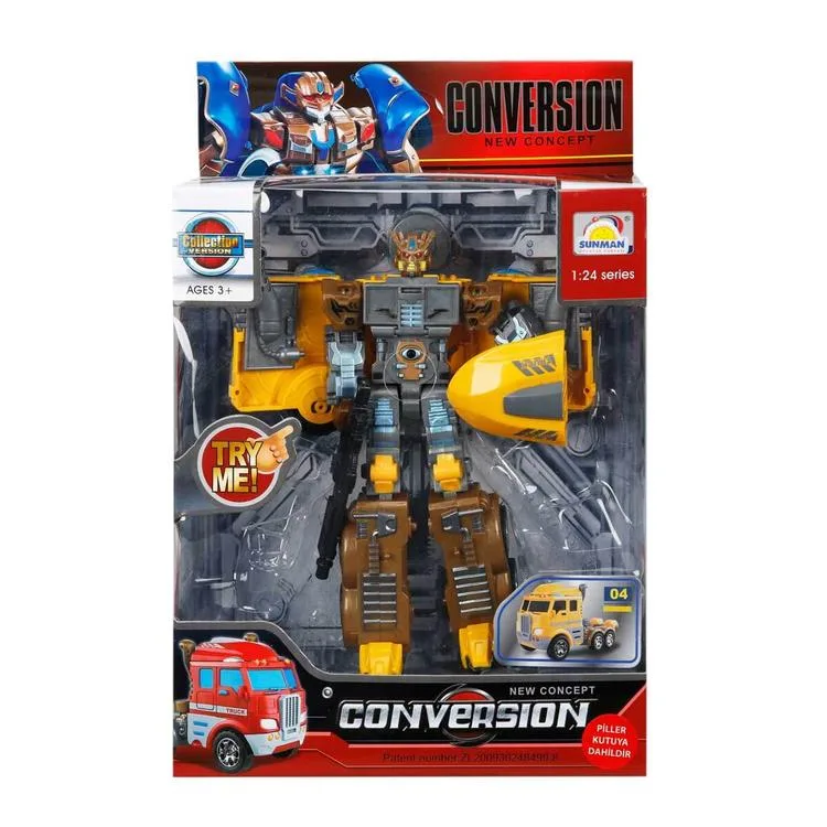 SUNMAN 899-3 CONVERSION 2IN1 ROBOTA DÖNÜŞEBİLEN SESLİ IŞIKLI ARABA 3+ TEKLİ