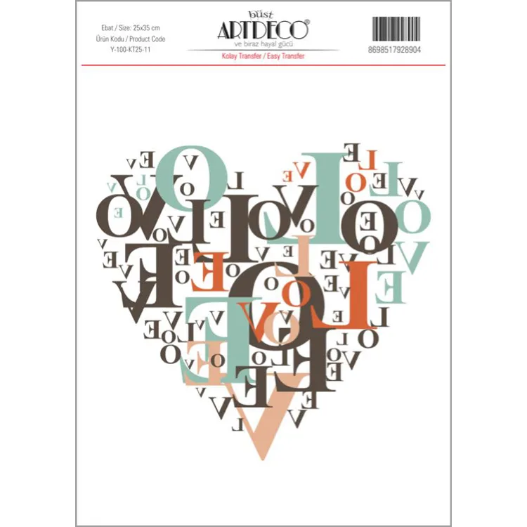 ARTDECO KOLAY TRANSFER 25X35CM DESEN 11
