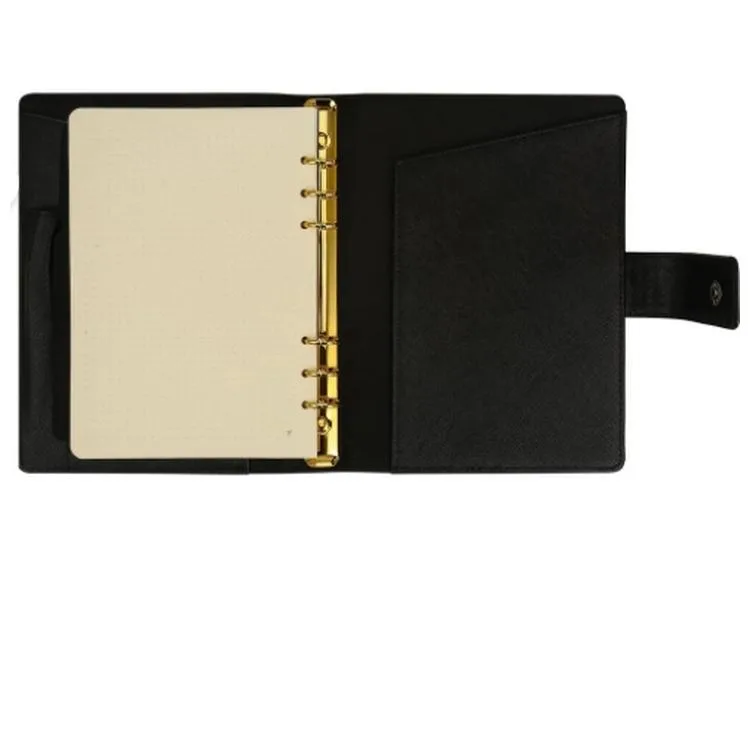 VICTORIA'S JOURNALS 124-1126 14.8x21cm SMYTH ORGANISER HAFTALIK TARİHSİZ AJANDA - SİYAH