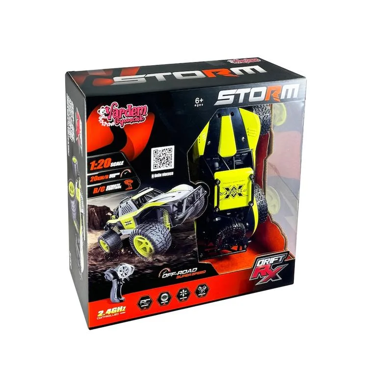 VARDEM SYR-666-764MA 1:20 FULL FONKSİYONLU UZAKTAN KUMANDALI 2.4Ghz ŞARJLI STORM DRIFT ARABASI KUTULU