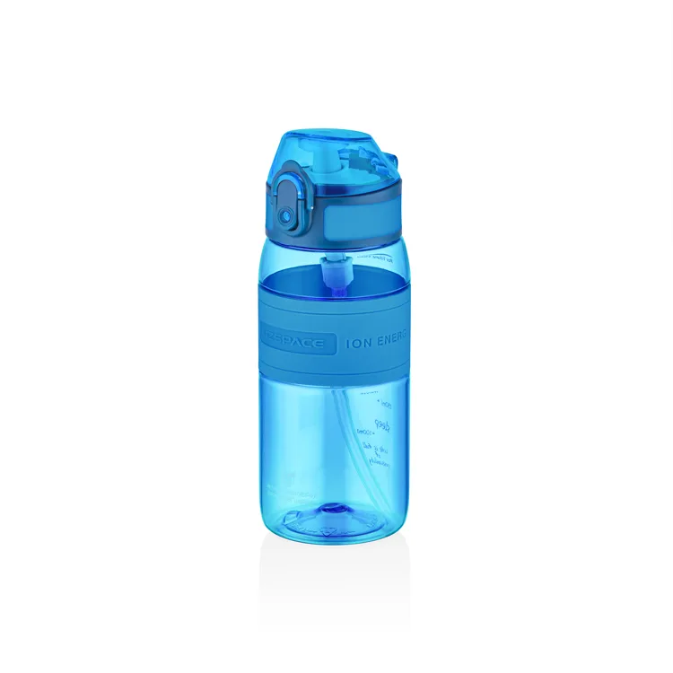UZSPACE PİPETLİ SİLİKON GÖVDE MATARA TRITAN 4105 440 ML OKYANUS MAVİ