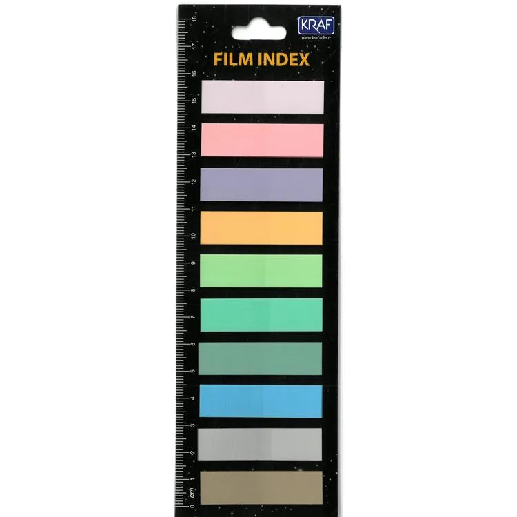 KRAF 51246 İNDEX FİLM (PP) 13x44mm.10 RENKx20YP. YAPIŞKANLI AYRAÇ