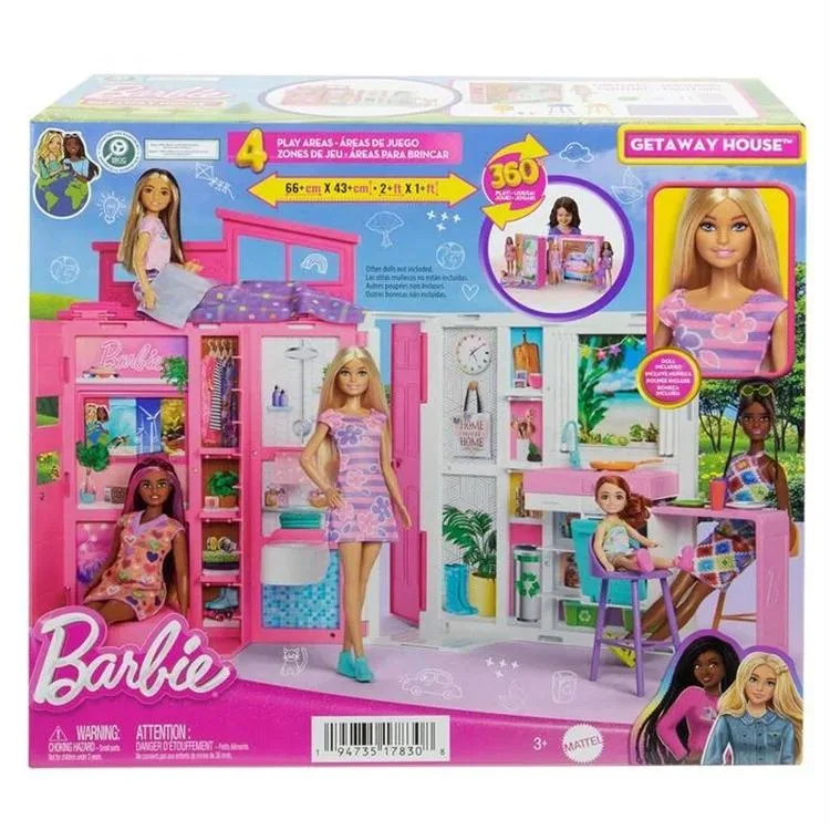MATTEL MTL-HRJ77 BARBIE'NIN YENİ PORTATİF TATİL EVİ OYUN SETİ 3+