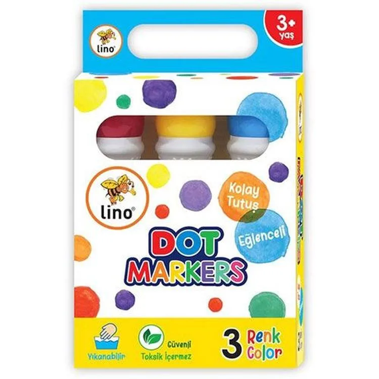 LINO LN-603 YIKANABİLİR DOT MARKER 3 RENK