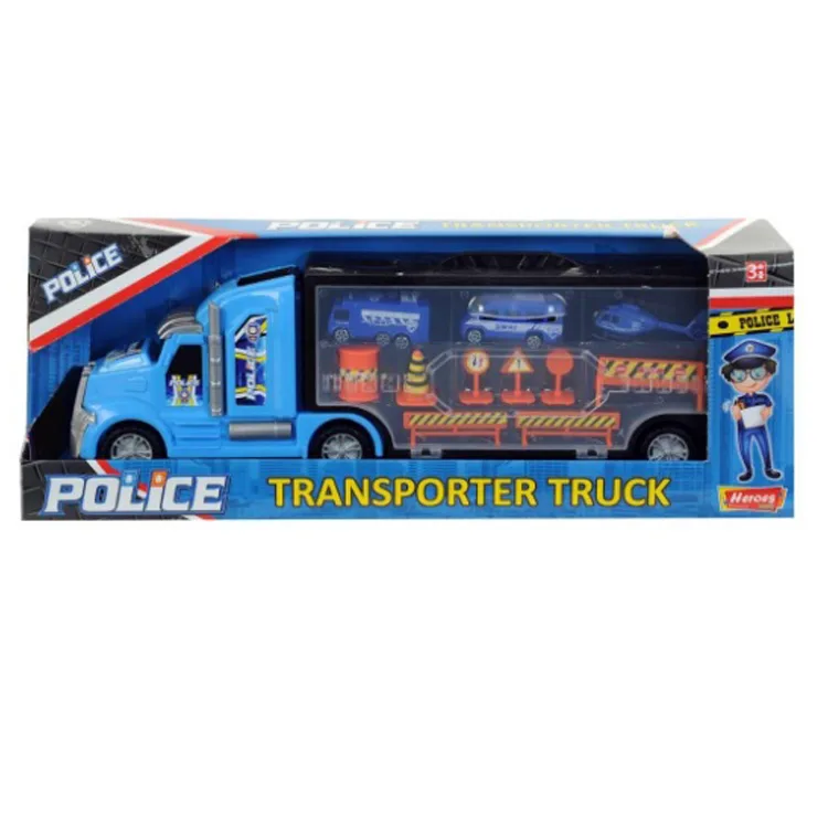 HEROES TOYS ERN-876 ÇANTALI POLİS TAŞIYICI TIR SETİ