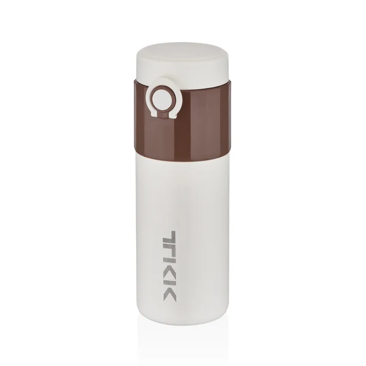 VAGONLİFE TKK ÇELİK TERMOS BEYAZ-CEVİZ 450ML T2007