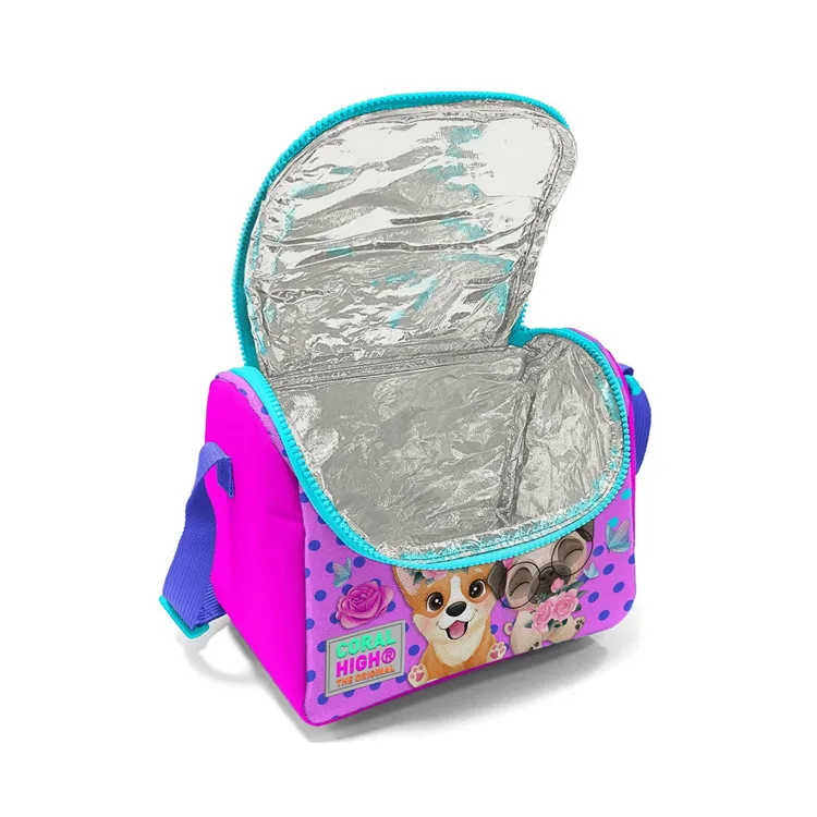 CORAL HIGH 11750 KIDS PEMBE KÖPEK DESENLİ THERMO BESLENME ÇANTASI