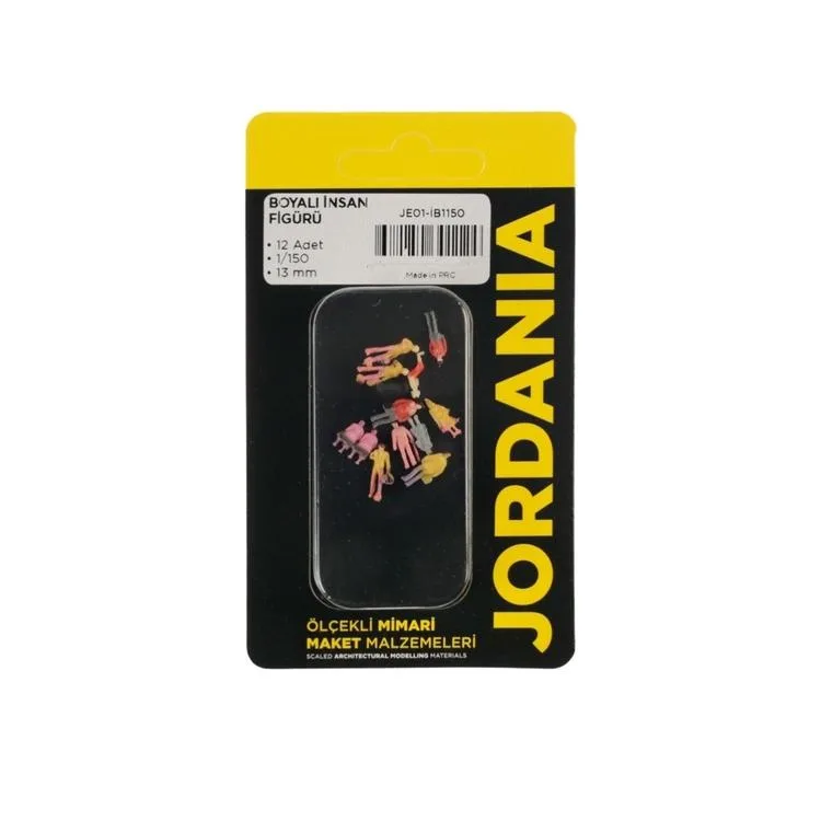 JORDANIA MAKET JE01-İB1150 BOYALI İNSAN FİGÜRÜ 1/150 13mm. 12'Lİ TEK PAKET