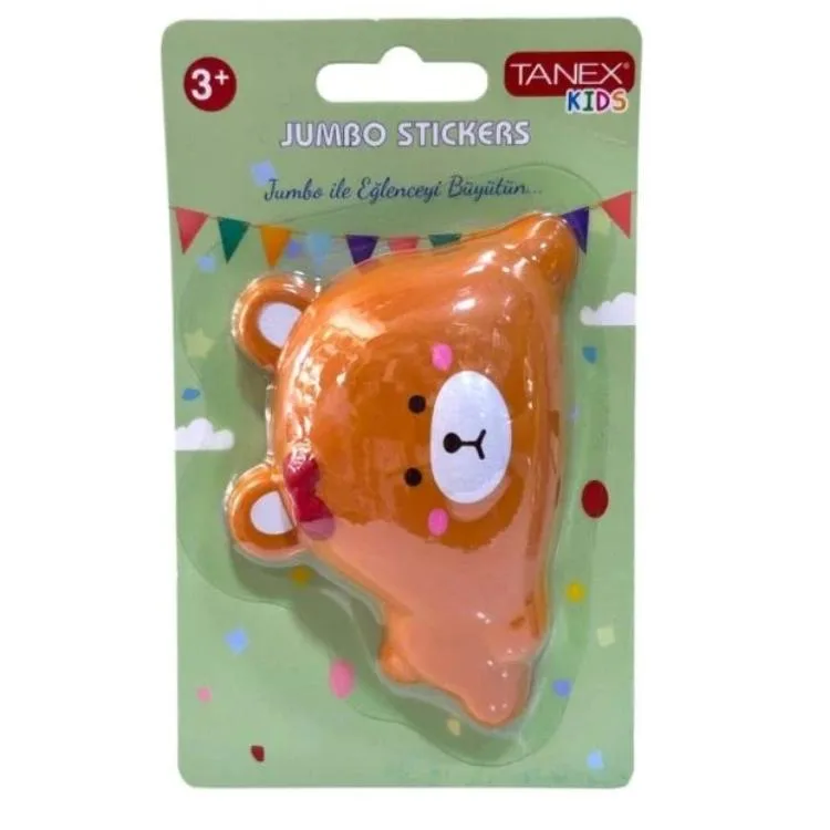TANEX KIDS TNX-2703001 JUMBO STICKER - SQUISHY JUMBO PUFFY SEVİMLİ AYI - 1 ADET