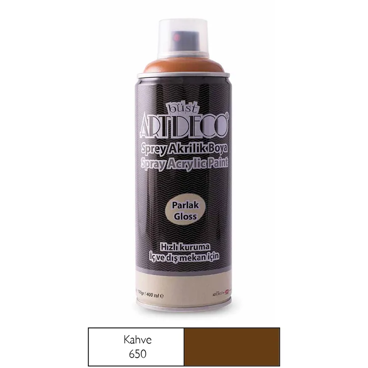 ARTDECO AKRİLİK SPREY BOYA 400 ML KAHVERENGİ 400-650